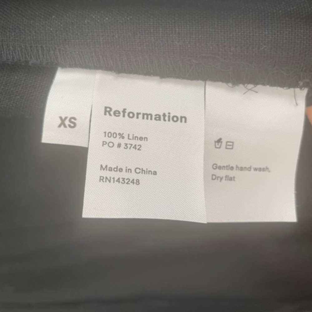 NWT Reformation Black Linen Dress XS Retails $299 - Picture 5 of 6